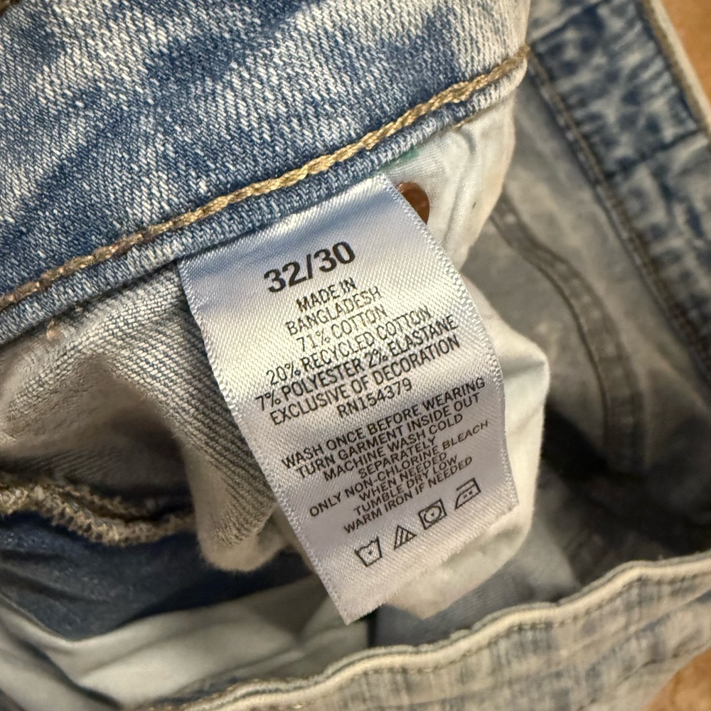 Aéropostale Men’s Slim Distressed Light Wash Jeans 32x30 Ripped Vintage Denim - Picture 5 of 6